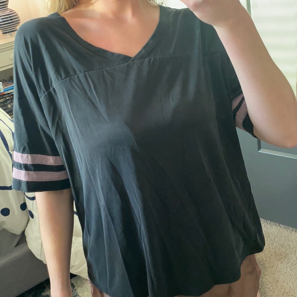 Gray Football Tee